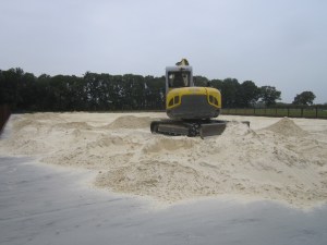 levelling the sand